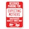 Signmission Reserved Parking for Expecting Mothers U Heavy-Gauge Aluminum Sign, 18" L, 12" H, A-1218-23104 A-1218-23104 - alternate 1